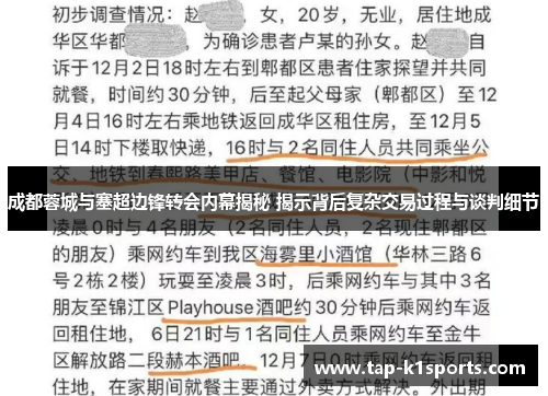 成都蓉城与塞超边锋转会内幕揭秘 揭示背后复杂交易过程与谈判细节